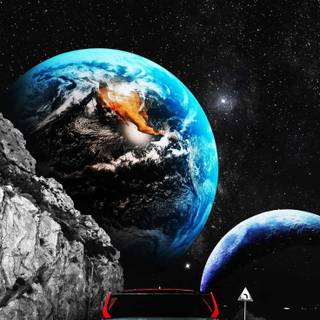 Space car wallpaper
