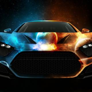 Space car wallpaper