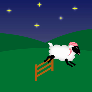 Sheep jumping over fence wallpaper