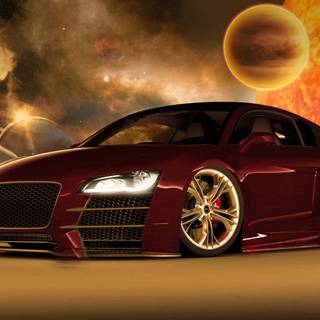 Space car wallpaper