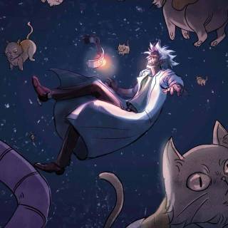 Schrödinger's cat wallpaper