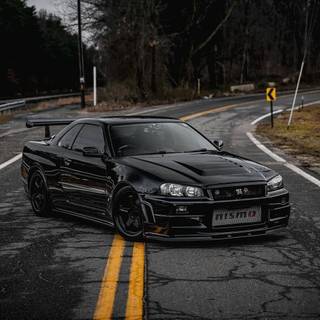 R34 black wallpaper