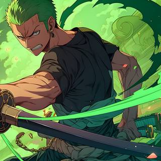 One Piece green wallpaper