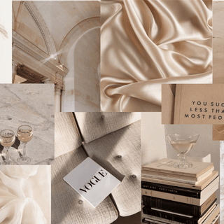 Aesthetic beige collage wallpaper