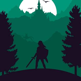 Minimalist Zelda iPhone wallpaper