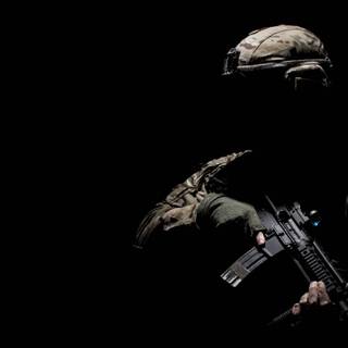Soldier desktop dark wallpaper