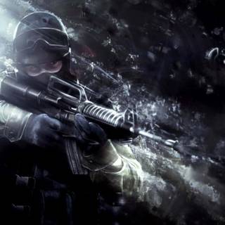 Soldier desktop dark wallpaper