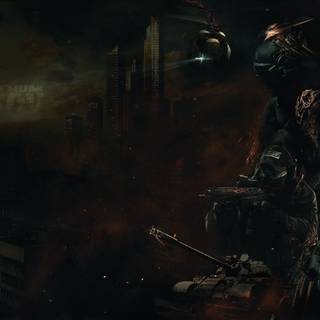 Soldier desktop dark wallpaper