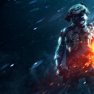 Soldier desktop dark wallpaper