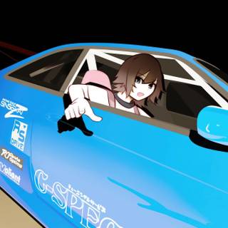 Anime girl car PC 4k wallpaper