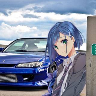 JDM anime girl PC wallpaper