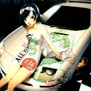 JDM anime girl PC wallpaper