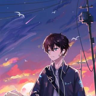 Smart boy anime wallpaper