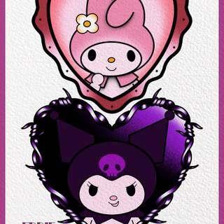 Valentine's Day Kuromi wallpaper