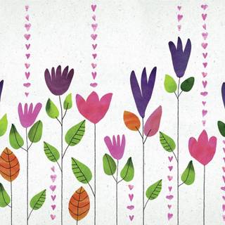 Spring kids art wallpaper