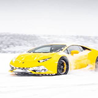 Winter Lamborghini iPhone wallpaper