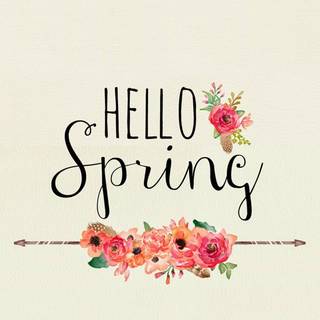 Hello spring cartoon wallpaper