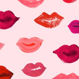 Valentines lips wallpaper