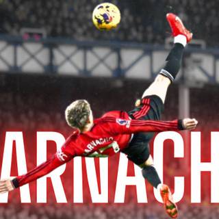 Garnacho bicycle kick wallpaper