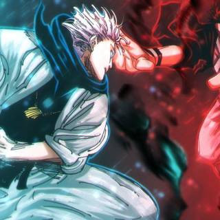 Gojo vs Sukuna manga wallpaper