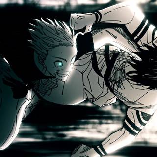 Gojo vs Sukuna manga wallpaper