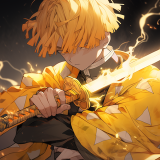 Demon Slayer Zenitsu PC 4k wallpaper