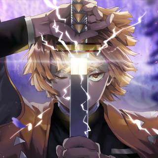 Zenitsu thunder wallpaper