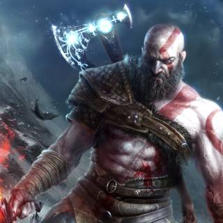 Kratos desktop 4k wallpaper