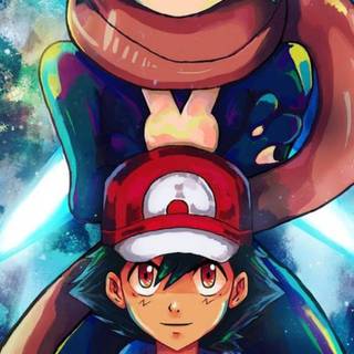 Ash Greninja phone wallpaper