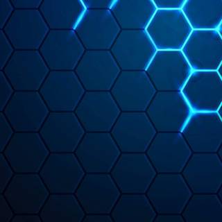 Blue neon iPhone wallpaper