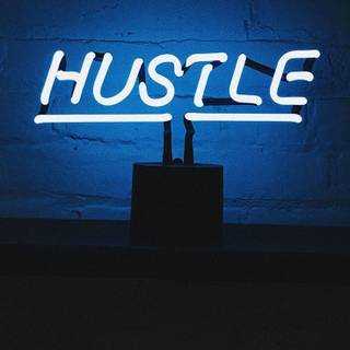 Blue neon iPhone wallpaper