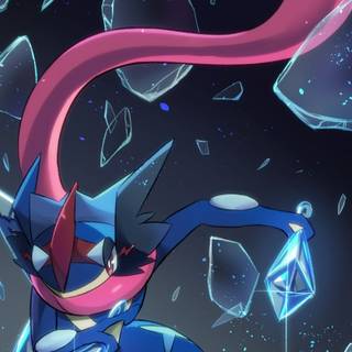 Ash Greninja phone wallpaper