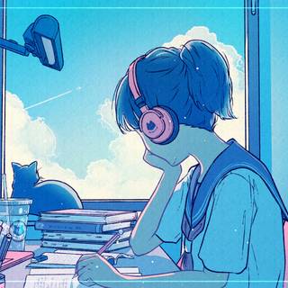 Lofi girl desktop wallpaper