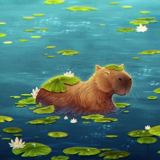 Capybara iPhone wallpaper