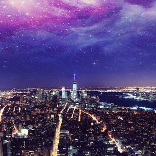 New York night iPhone wallpaper