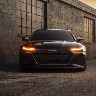 Audi black 4k wallpaper