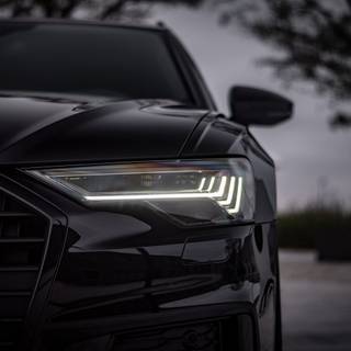 Audi black 4k wallpaper