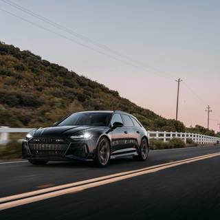 Audi black 4k wallpaper