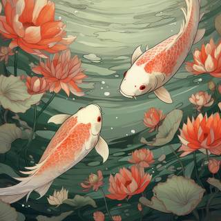 Koi phone wallpaper