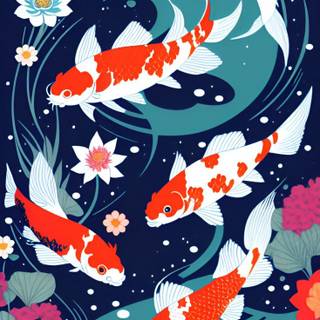 Koi phone wallpaper