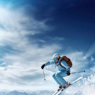 Skiing iPhone wallpaper