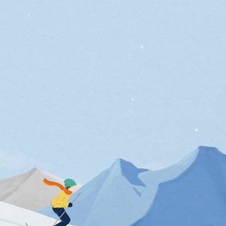 Skiing iPhone wallpaper