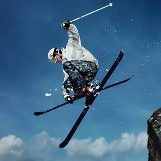 Skiing iPhone wallpaper
