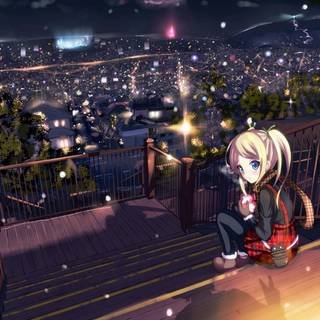 Anime girl Valentine's Day wallpaper