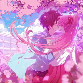 Anime girl Valentine's Day wallpaper