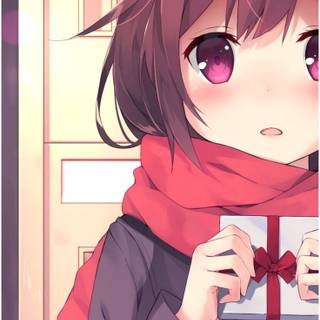 Anime girl Valentine's Day wallpaper