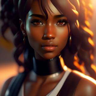Light brown skin anime wallpaper