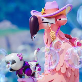 Tex Flamingo Fortnite wallpaper