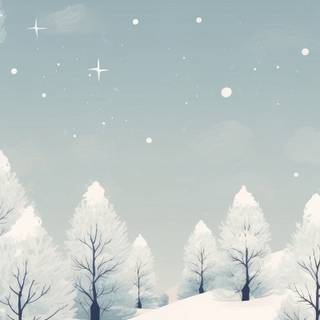 Phone winter cartoon wallpaper