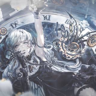 Anime clock wallpaper